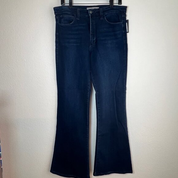 NWT New $288 Joe's High Rise Flare Jeans Size 32 Dark Wash Stretch - Picture 1 of 11
